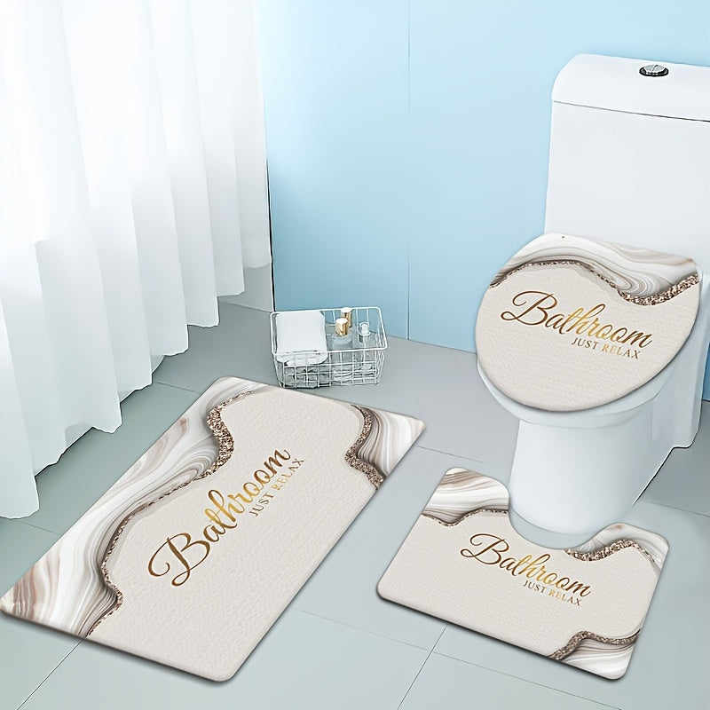 Bathroom Mat Three-Piece Set
