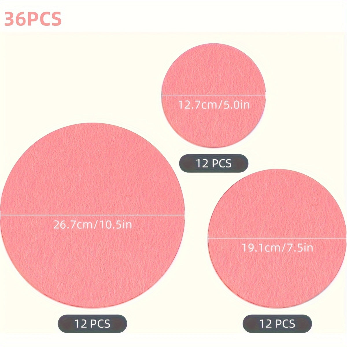 36pcs Round Plate and Pot Mat Set