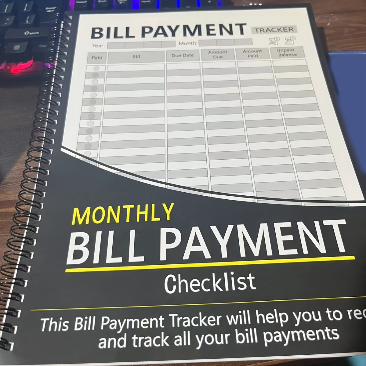 Monthly Bill Payment Tracker Planner