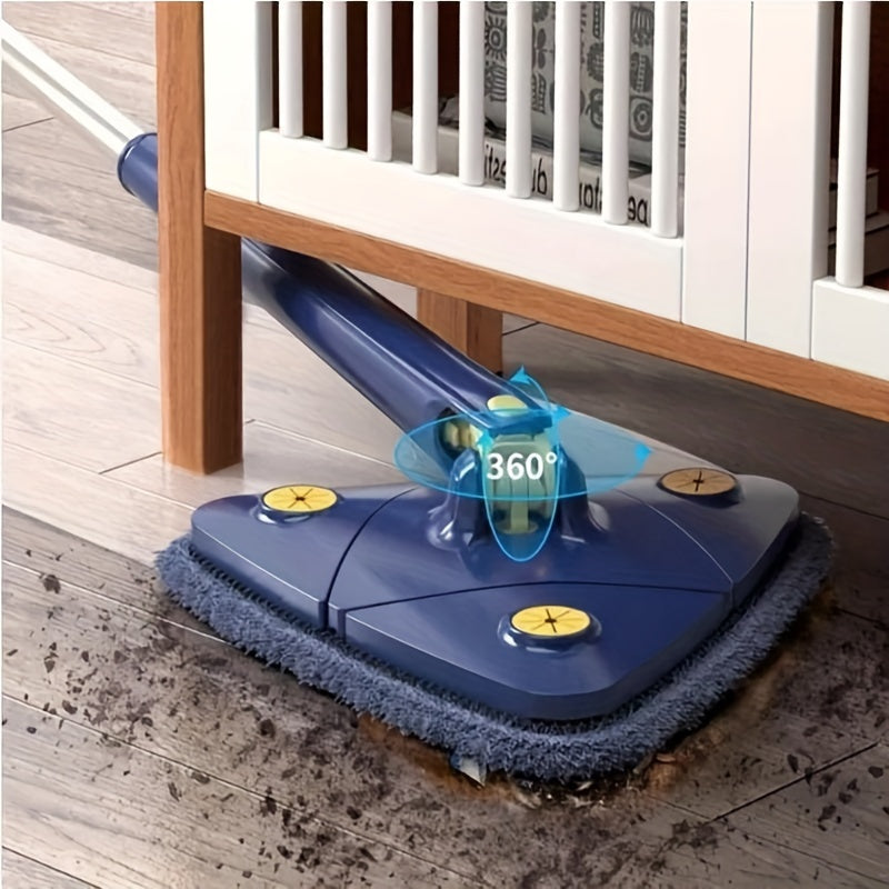 360° Rotating Triangle Wet and Dry Mop Set with 5 Microfiber Pads
