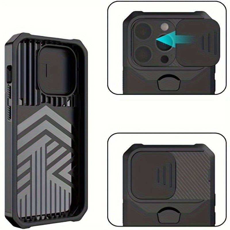 Heavy - Duty Shockproof iPhone Case with a Metal Stand And Card Slot - HazMarket