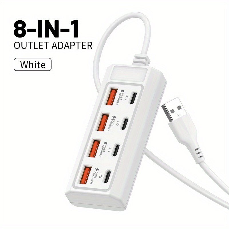 Multi - Port Fast Charging 4 USB + 4 Type - C - HazMarket