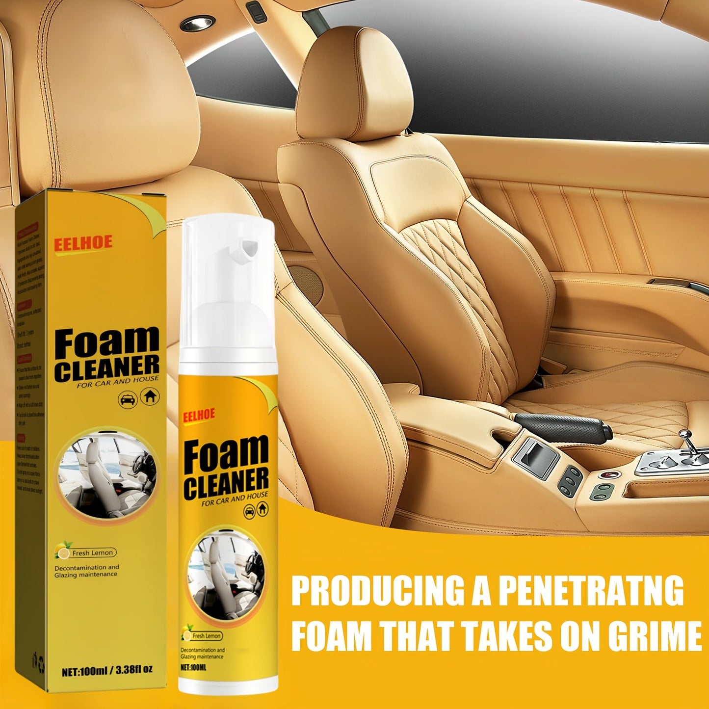 Multi - Purpose Car Foam Cleaner - HazMarket