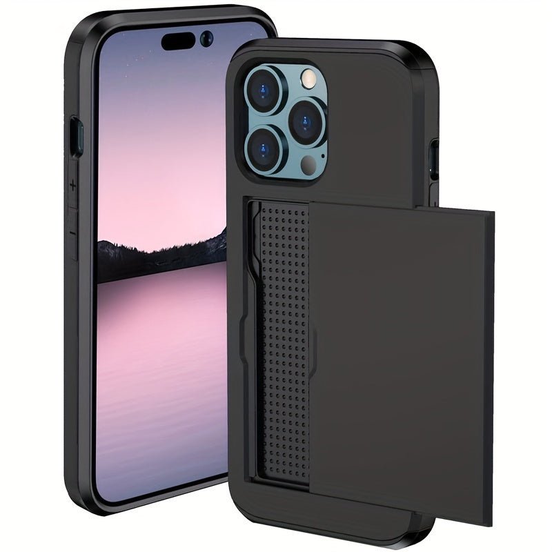 Shockproof Hard iPhone Case with Card Slot - HazMarket