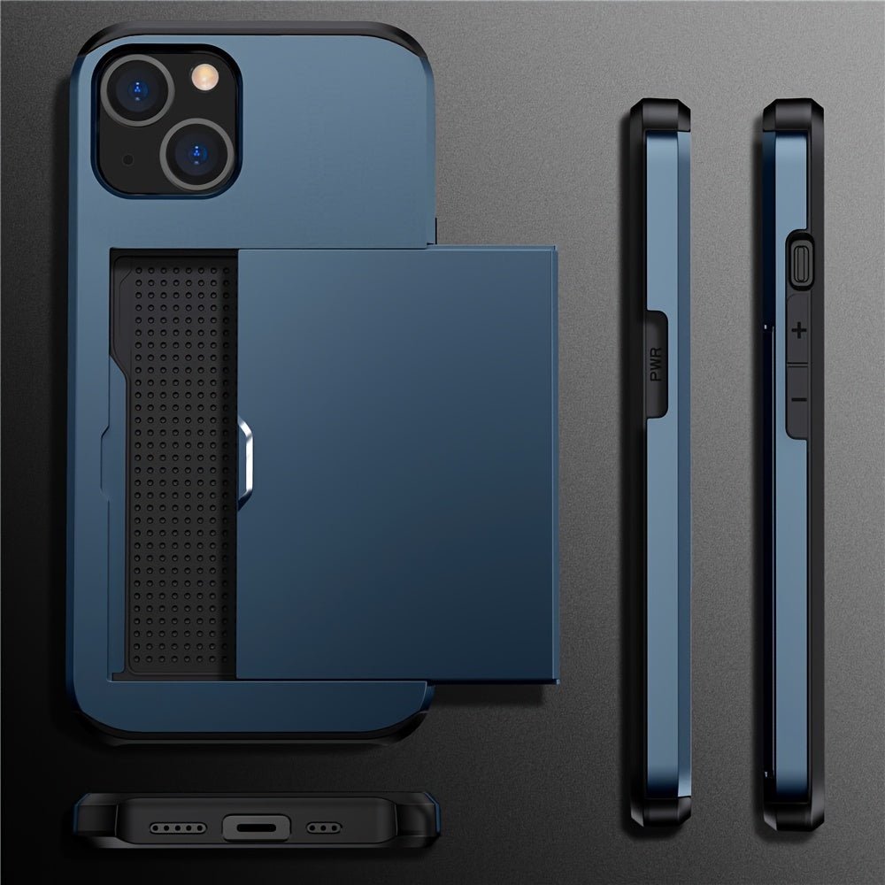 Shockproof Hard iPhone Case with Card Slot - HazMarket