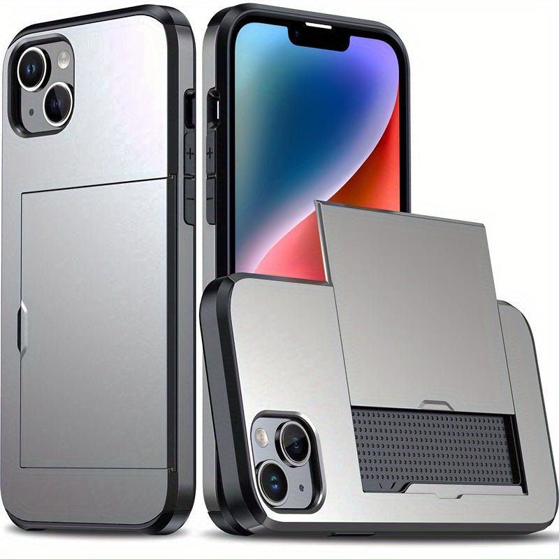 Shockproof Hard iPhone Case with Card Slot - HazMarket