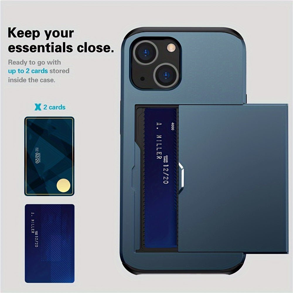 Shockproof Hard iPhone Case with Card Slot - HazMarket