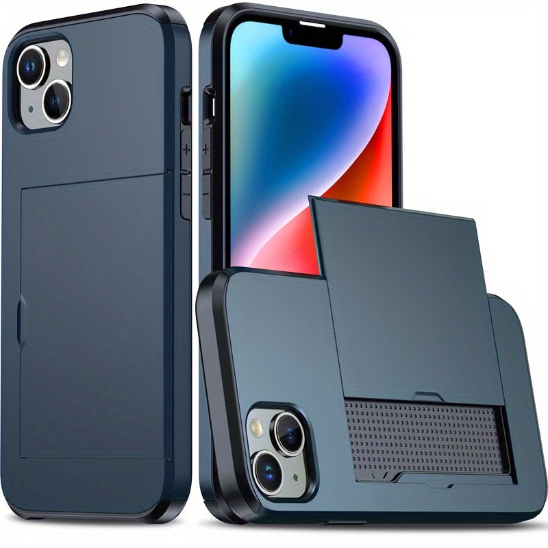 Shockproof Hard iPhone Case with Card Slot - HazMarket