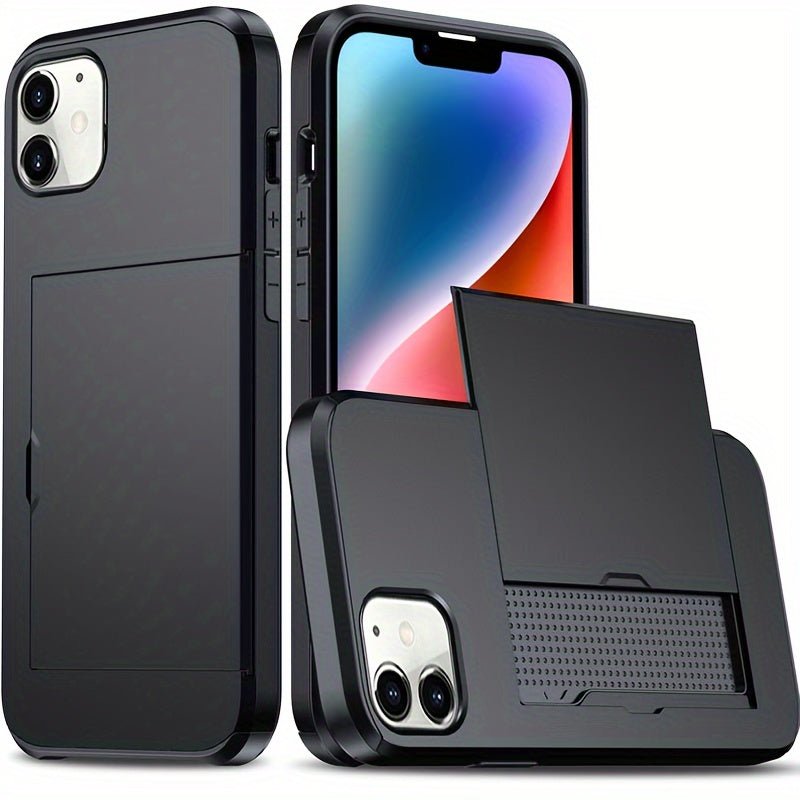 Shockproof Hard iPhone Case with Card Slot - HazMarket