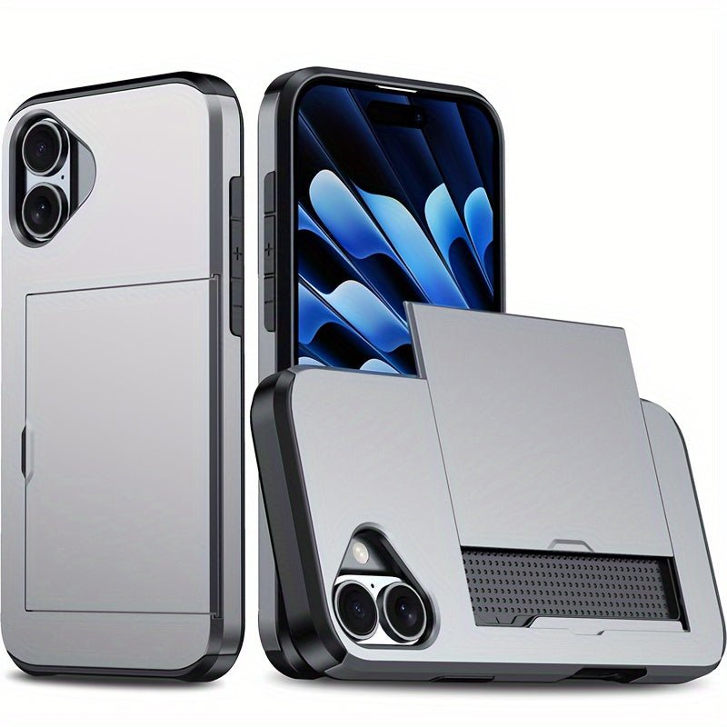 Shockproof Hard iPhone Case with Card Slot - HazMarket