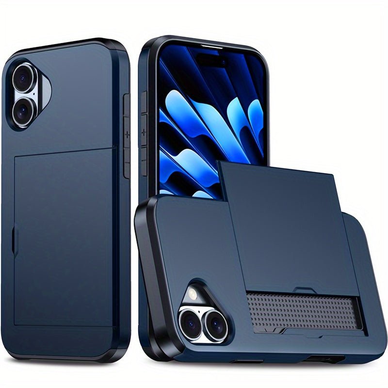 Shockproof Hard iPhone Case with Card Slot - HazMarket