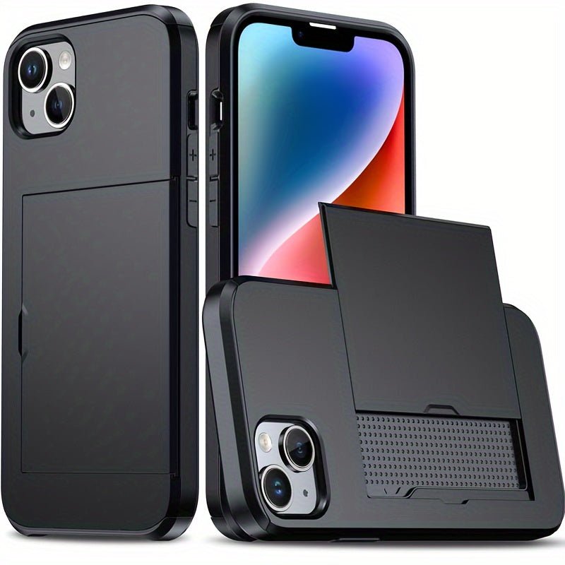 Shockproof Hard iPhone Case with Card Slot - HazMarket