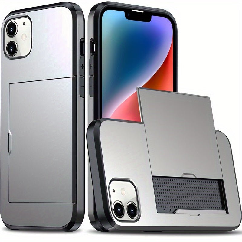 Shockproof Hard iPhone Case with Card Slot - HazMarket