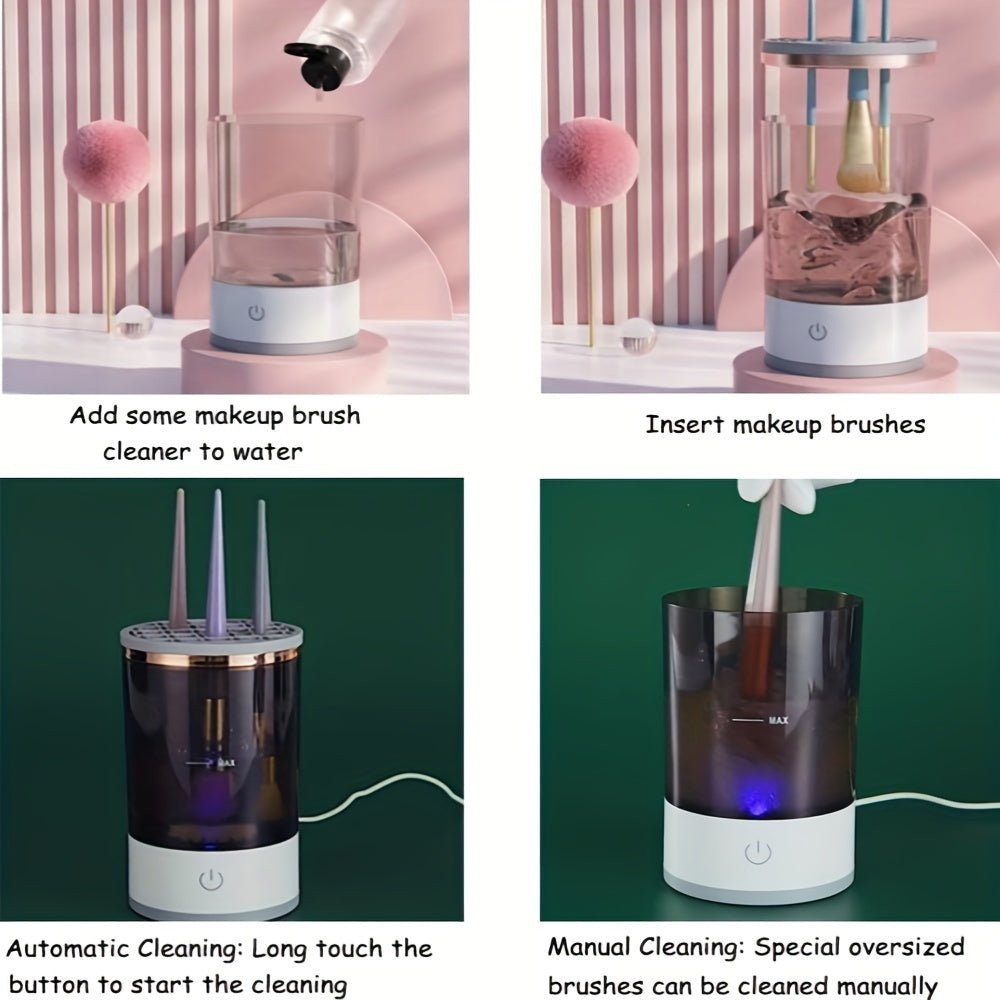 Usb - Powered Automatic Makeup Brush Cleaner - HazMarket
