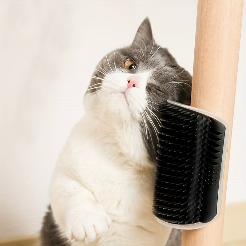 Wall - Mounted Cat Self Groomer with Massage Comb Brush - HazMarket