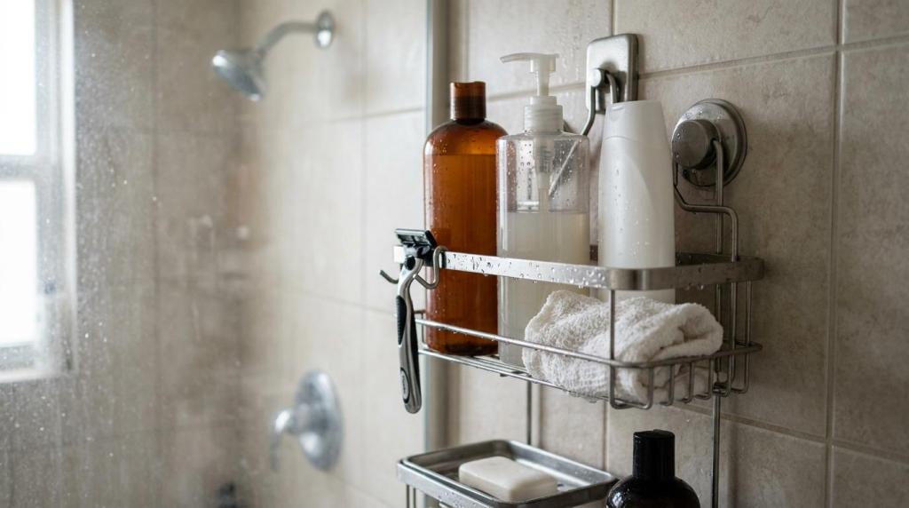 Shower Caddies for Shared Baths and Small Home Spaces