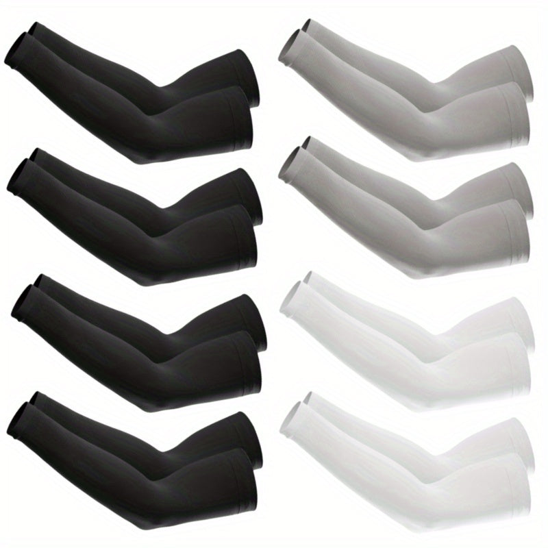 8 Pairs Cooling Arm Sleeve Compression for Men & Women