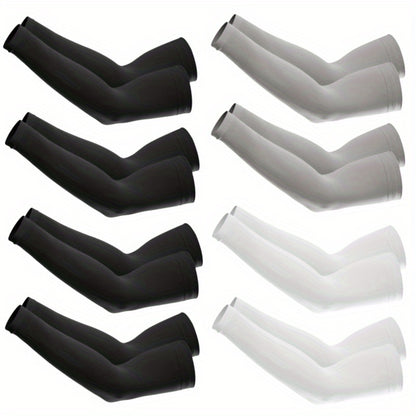 8 Pairs Cooling Arm Sleeve Compression for Men & Women