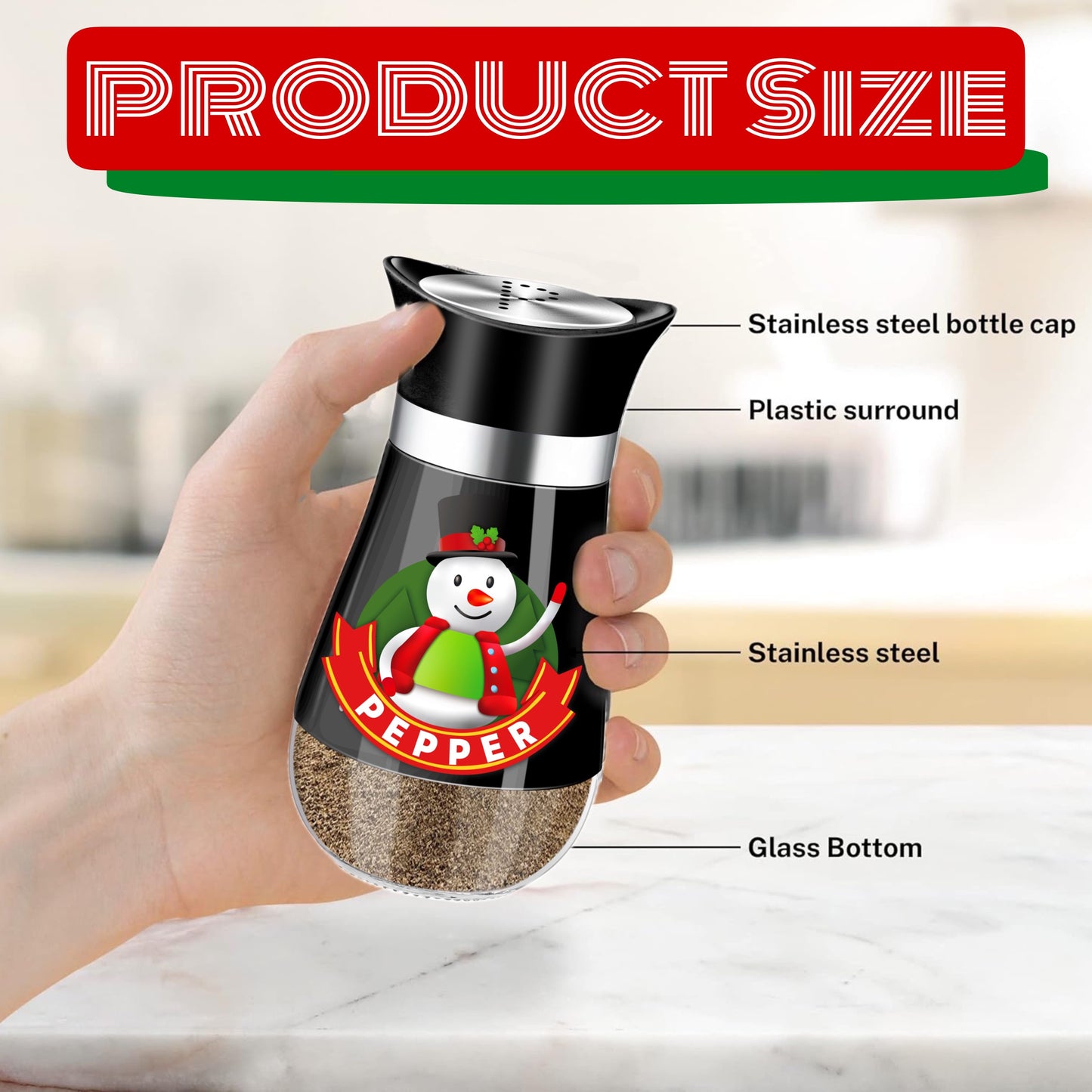 1Set Santa Claus and Snowman Salt and Pepper Shaker