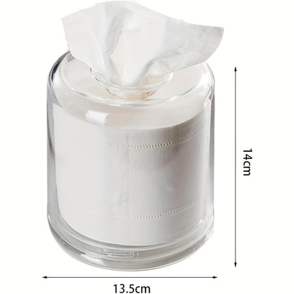 Acrylic Round Transparent Tissue Box