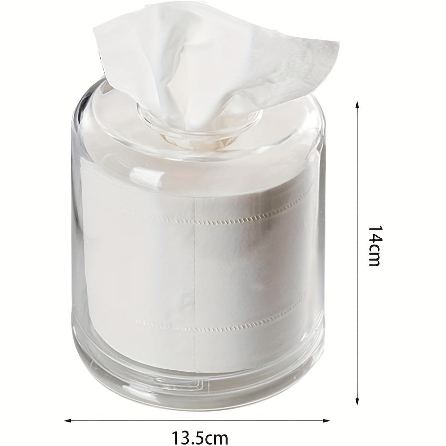 Acrylic Round Transparent Tissue Box