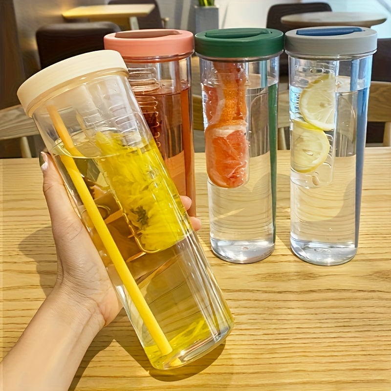 Collapsible Straw Water Cup with Divider