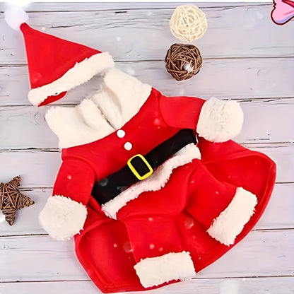 Festive Santa Claus Pet Costume Set