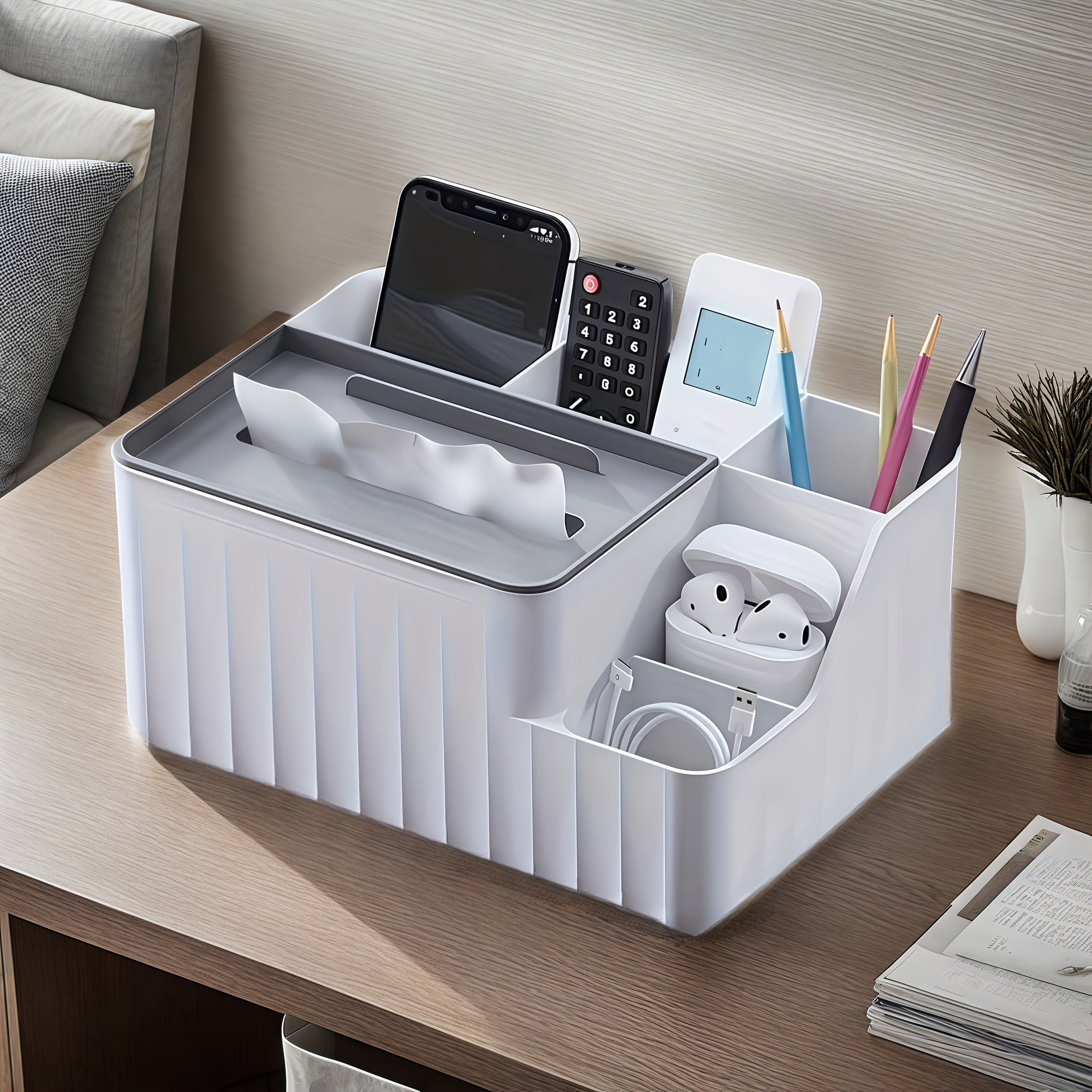 Multifunctional Storage Box with a Tissue Holder