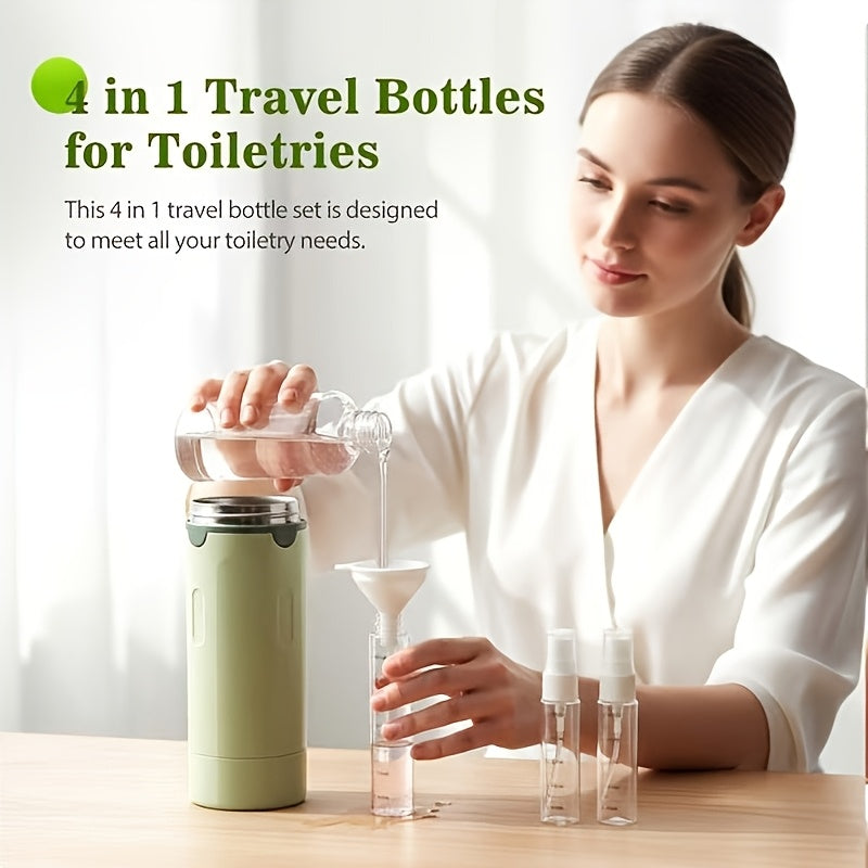 4-in-1 Leak-Proof Travel Dispenser Bottle Set