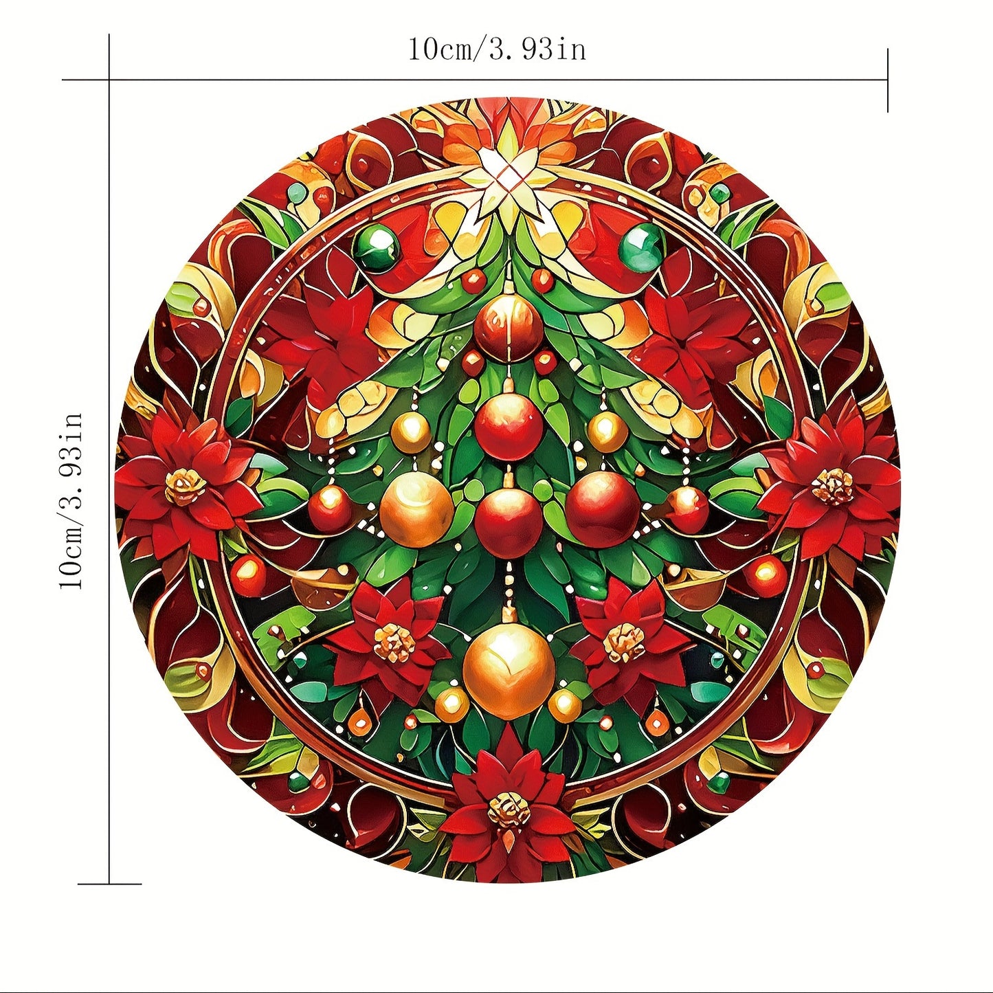 8pcs Holiday Christmas Wooden Coaster Set