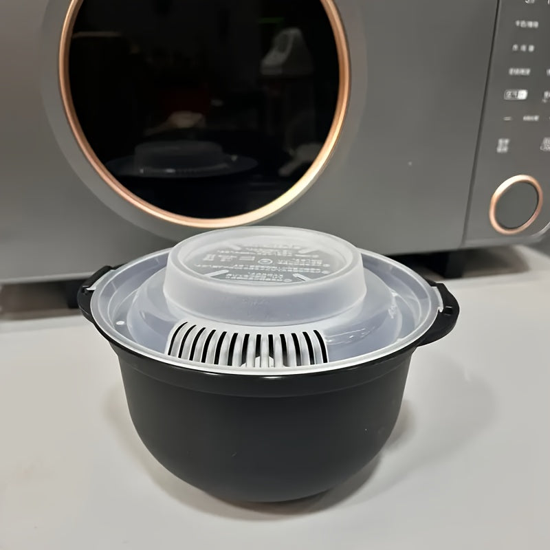 Compact Microwave Rice Cooker with Lid