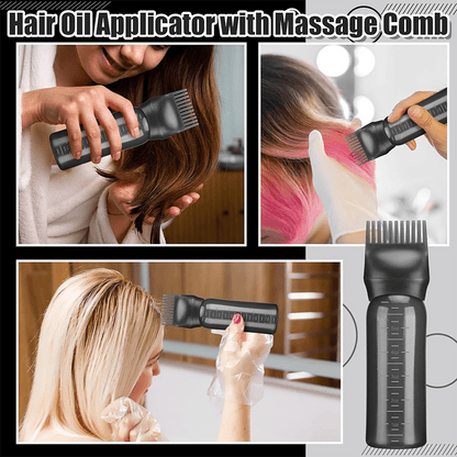 Refillable Spray Bottle, Comb Applicator & Squeeze Bottle Kit