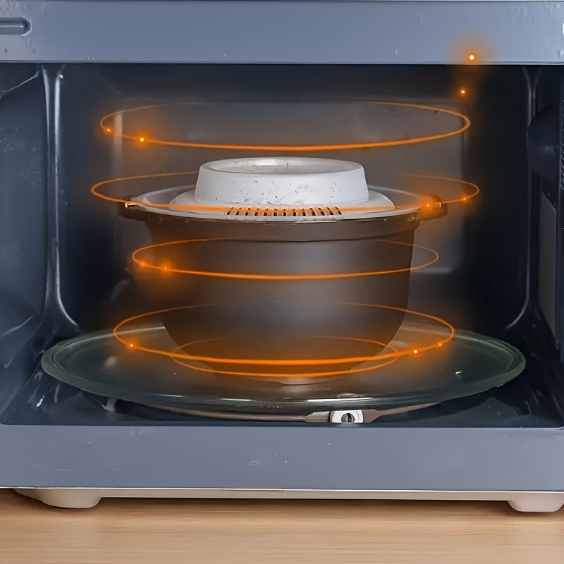 Compact Microwave Rice Cooker with Lid