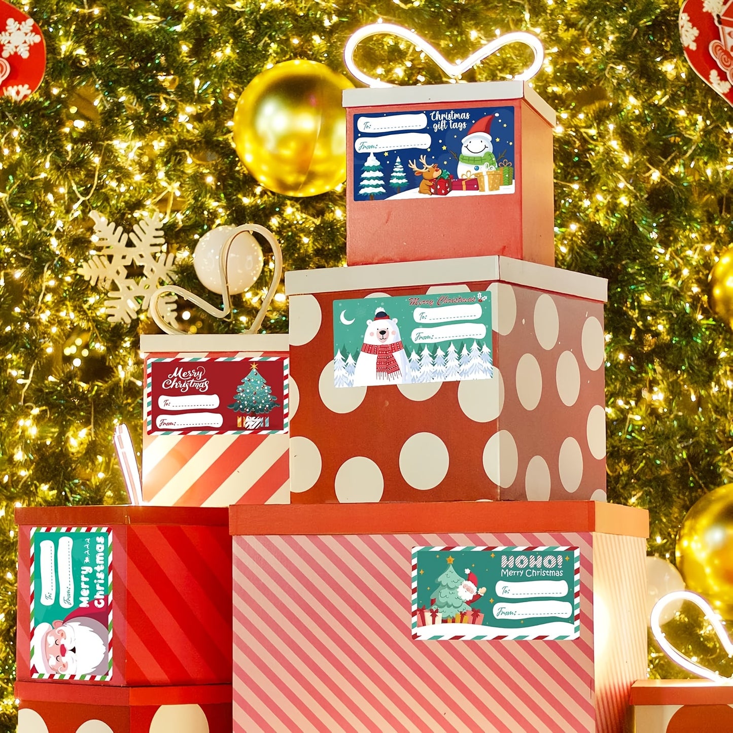 Self-Adhesive Christmas Gift Stickers