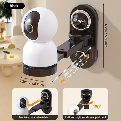 Adjustable Camera Mount with Telescopic Pole & Suction Cup/Wall Bracket