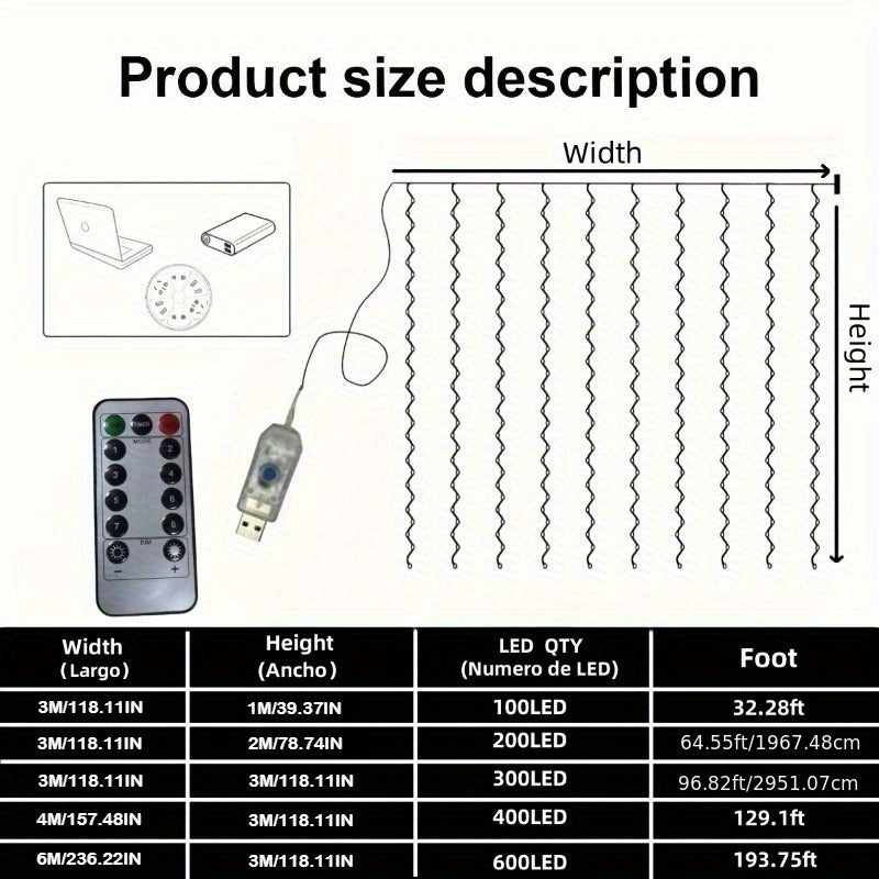 Christmas Curtain Lights