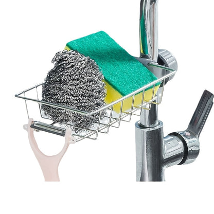 Adjustable Stainless Steel Kitchen Sink & Bathroom Organizer with Drainage