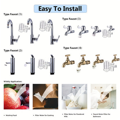 Easy Install Water Purifier with Replaceable Filter Cartridges