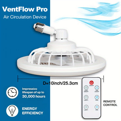 Quiet 50W LED Ceiling Fan Light with Remote Control