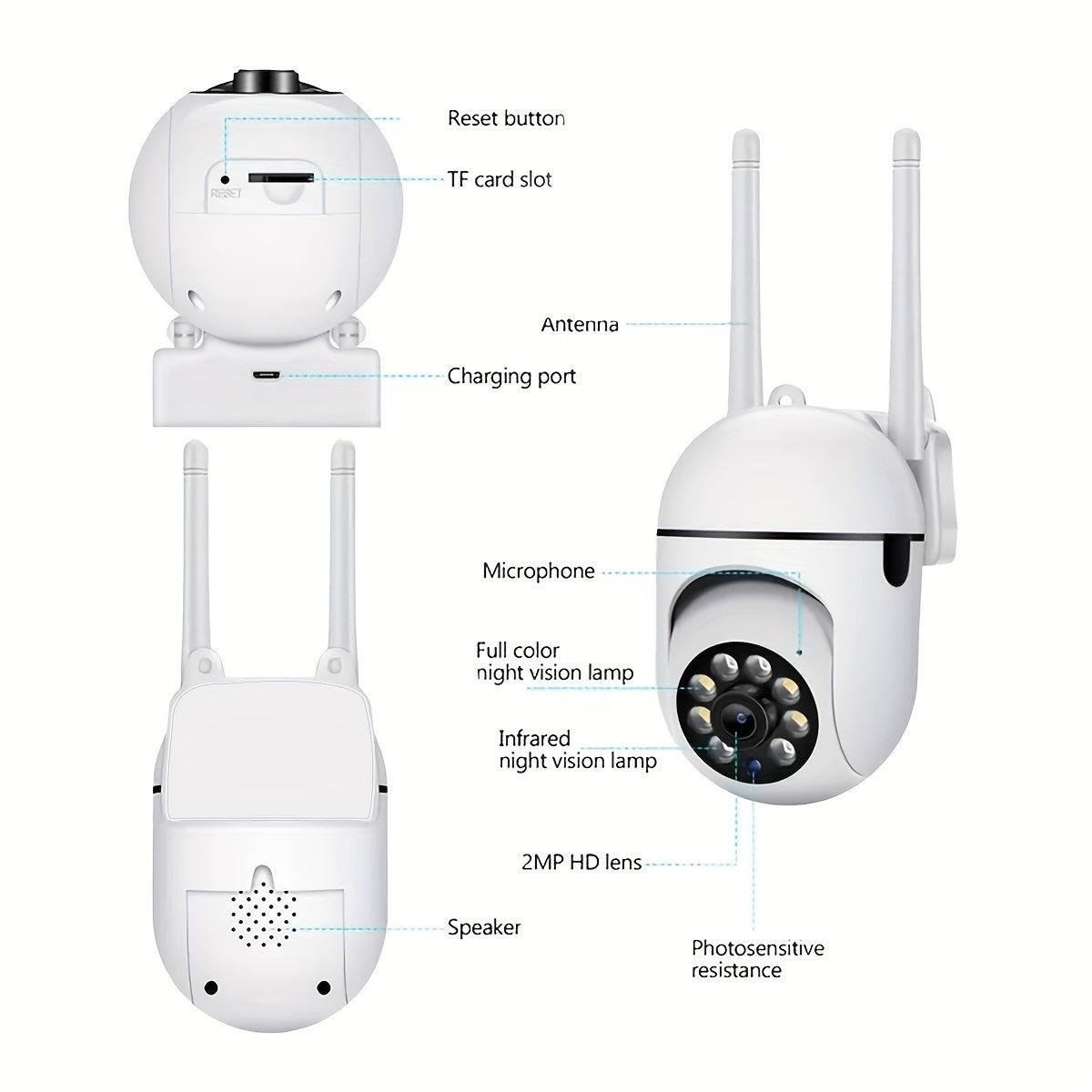 Wi-Fi Smart Home Security Camera With Motion Tracking