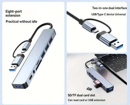 8-in-1 USB Hub for Laptops & Desktops