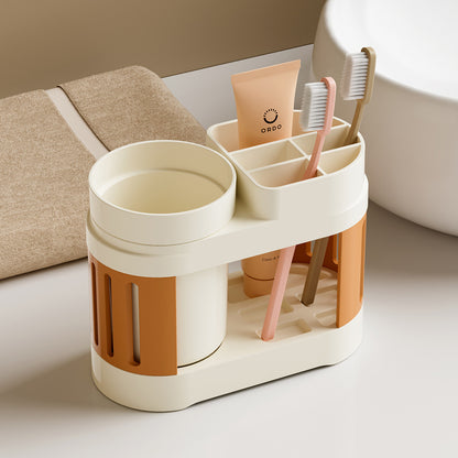 1set Modern Plastic Toothbrush Holder with Cups