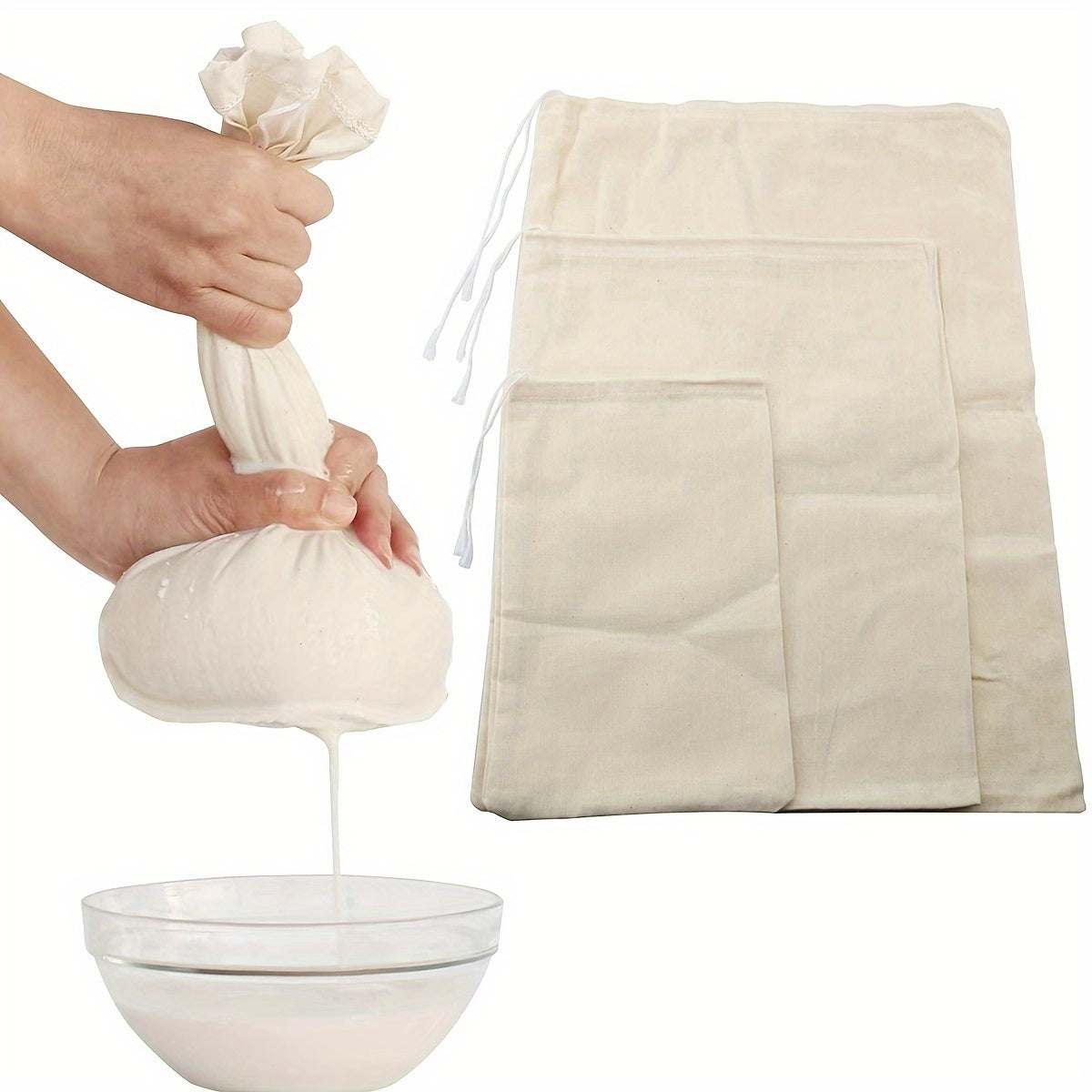 1pc Reusable Cheese Cloth Bag