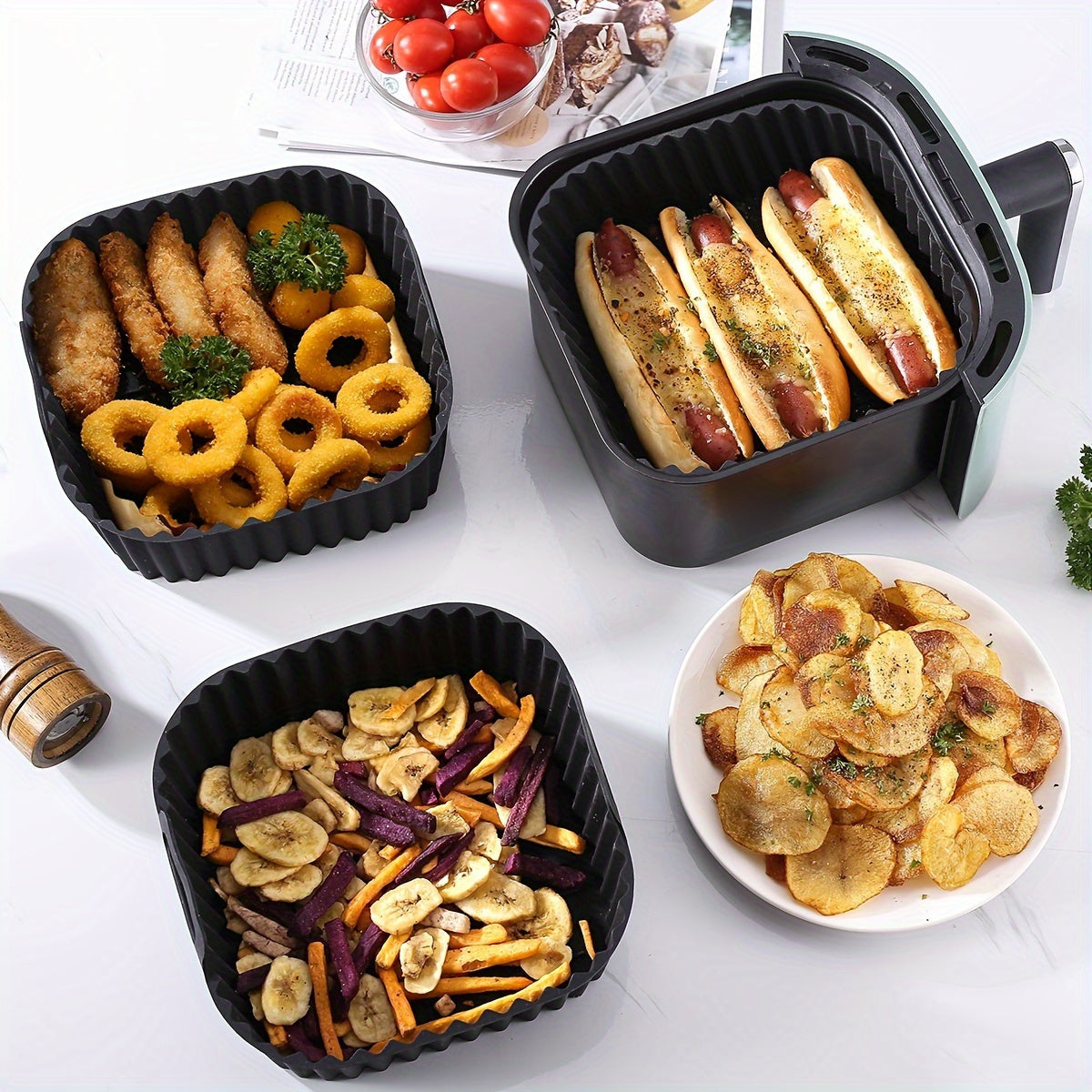 1pc Reusable Silicone Air Fryer Liners