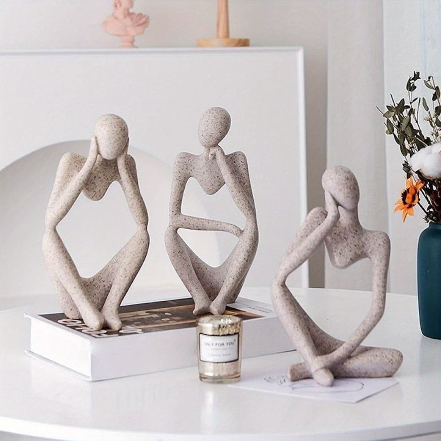 The Thinker 3pcs Sculpture Set