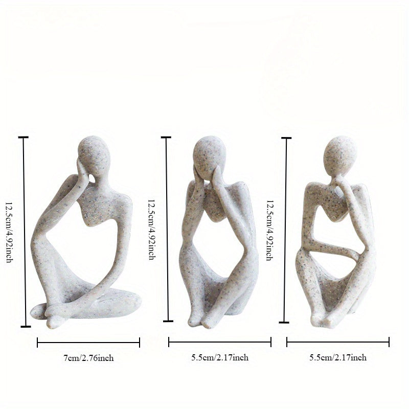 The Thinker 3pcs Sculpture Set