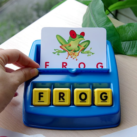 Educational Spelling Flash Cards for Learning Vocabulary with Letter Blocks