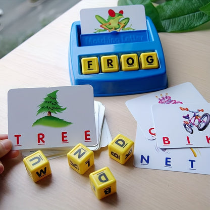 Educational Spelling Flash Cards for Learning Vocabulary with Letter Blocks