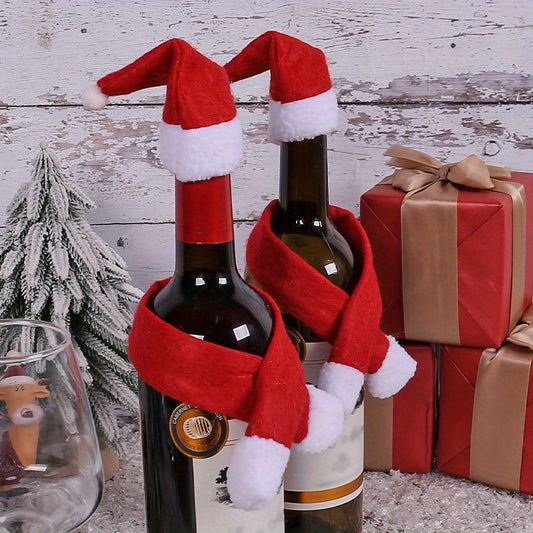 2pcs/set Christmas Bottle Decoration