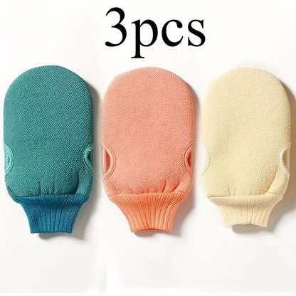 3pcs Double-Sided Exfoliating Gloves
